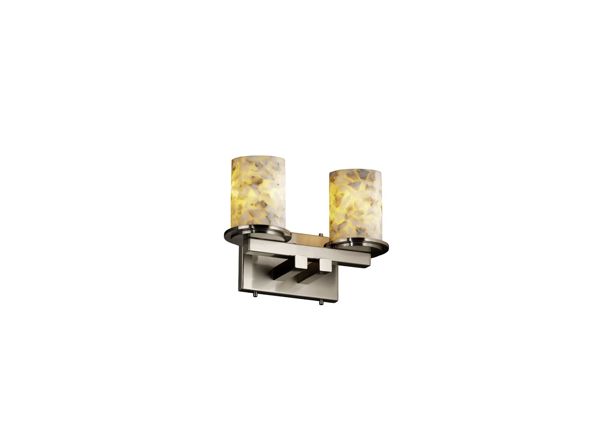 Justice Design ALR-8772-10-CROM-LED2-1400 Alabaster Rocks LED 13 inch Polished Chrome Bath Bar Wall Light in 1400 Lm LED, Dakota