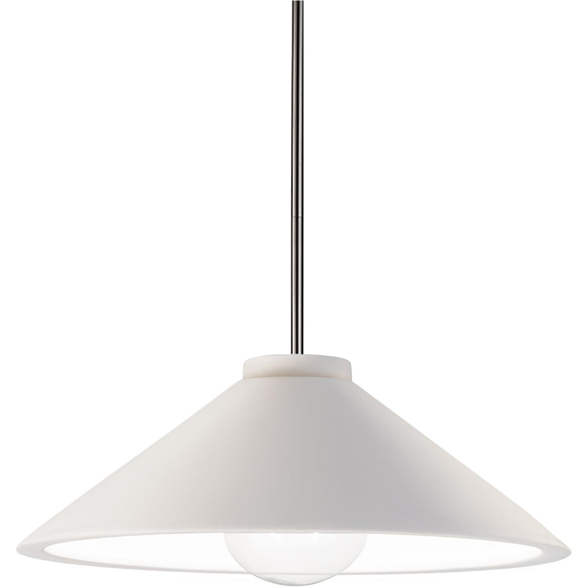 Justice Design CER-6240-BIS-NCKL-RIGID-LED1-700 Radiance Collection - Flare LED 11.75 inch Bisque and Brushed Nickel Pendant Ceiling Light in Dedicate