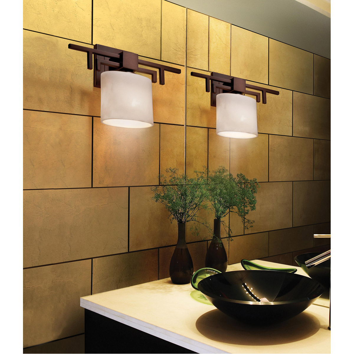 Justice Design CLD-8711-30-MBLK-LED1-700 Clouds LED 14.25 inch Matte Black ADA Wall Sconce Wall Light in 700 Lm LED, Oval