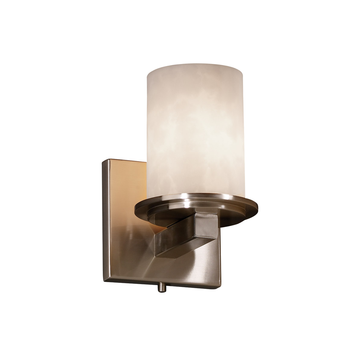 Justice Design CLD-8771-10-NCKL-LED1-700 Clouds Wall Sconce Wall Light in 700 Lm LED, Brushed Nickel, Dakota