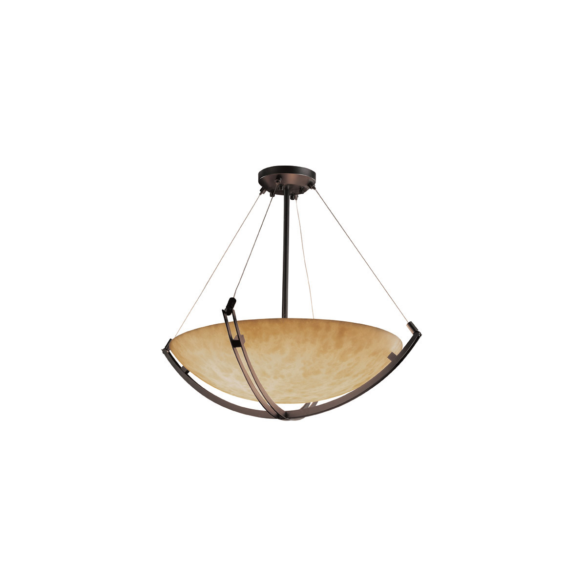 Justice Design CLD-9727-35-DBRZ Clouds 8 Light Dark Bronze Pendant Bowl Ceiling Light in Round Bowl, Incandescent