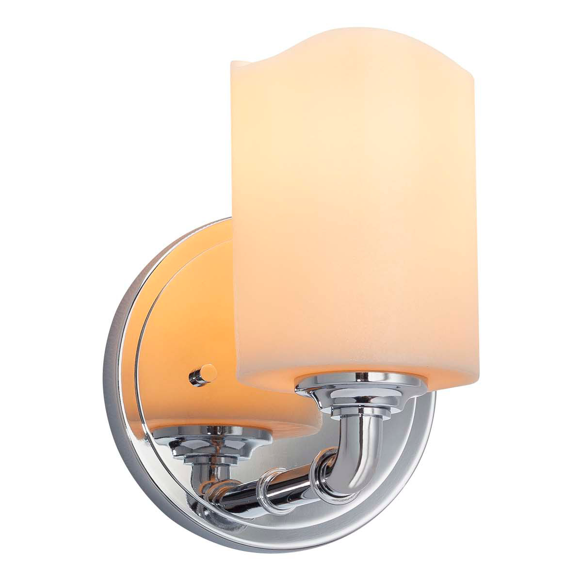 Justice Design CNDL-8461-14-AMBR-CROM-LED1-700 Candlearia LED 6 inch Polished Chrome Wall Sconce Wall Light in 700 Lm LED, Amber (CandleAria), Cylinde
