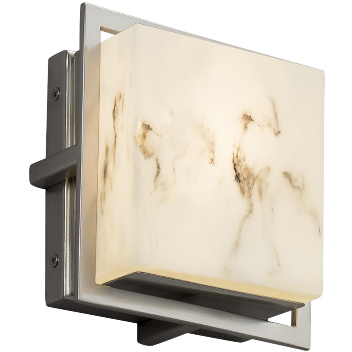 Justice Design FAL-7561W-NCKL Lumenaria 6.5 inch Brushed Nickel Outdoor Wall Sconce