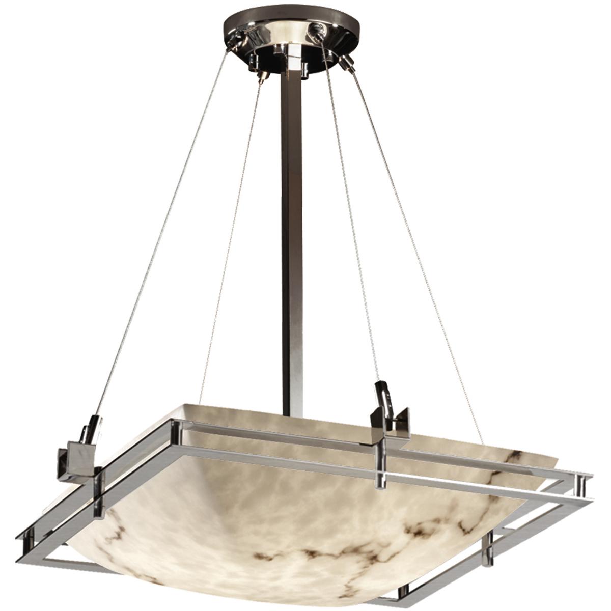 Justice Design FAL-8141-25-NCKL LumenAria 3 Light 22 inch Brushed Nickel Pendant Ceiling Light in Incandescent, Bowl