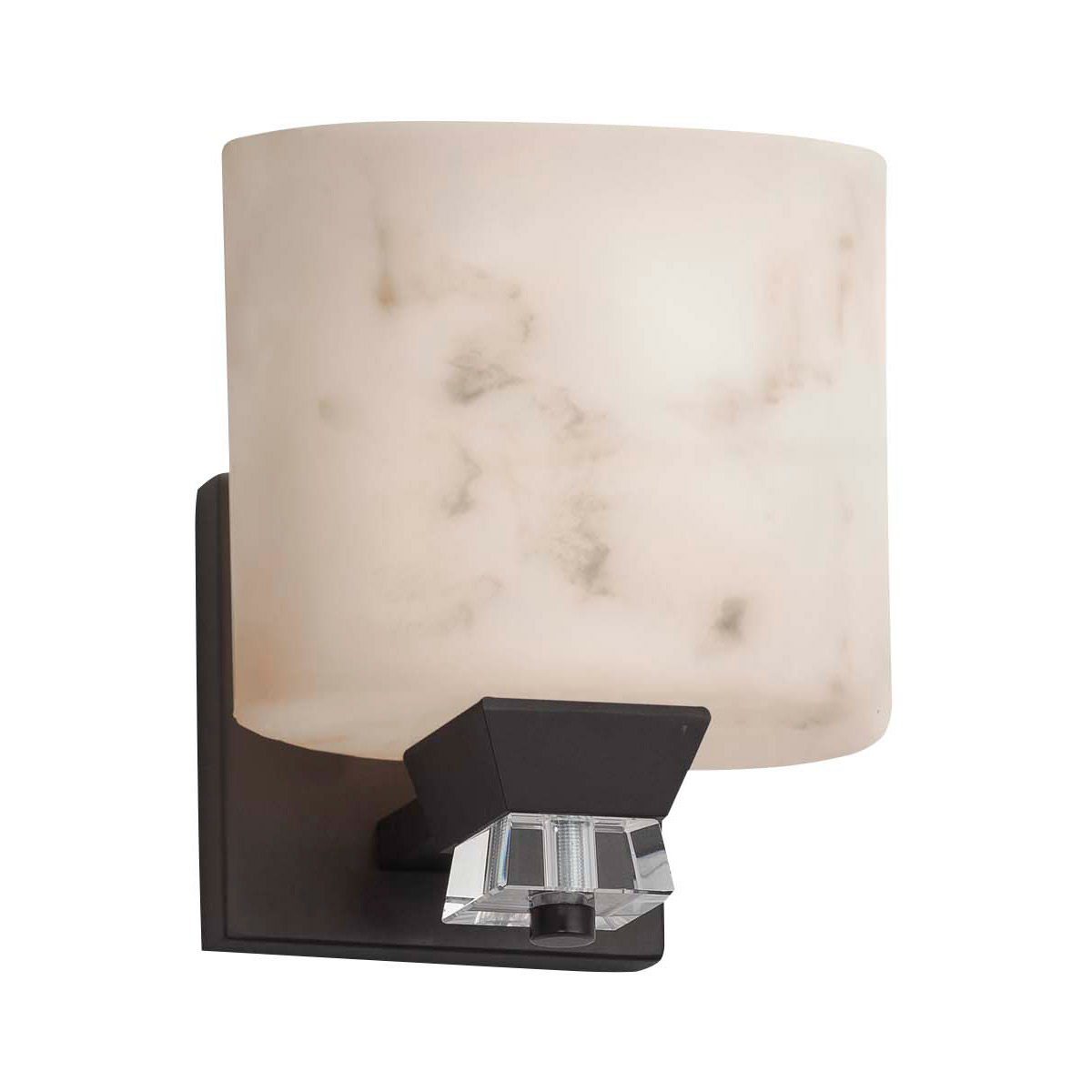 Justice Design FAL-8471-10-NCKL Lumenaria Wall Sconce Wall Light in Brushed Nickel, Cylinder with Flat Rim, Incandescent