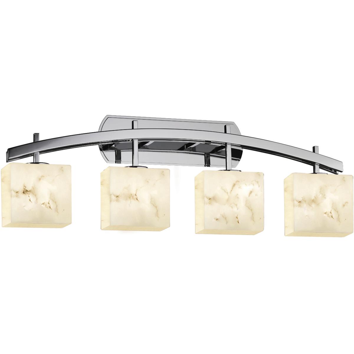 Justice Design FAL-8594-10-NCKL-LED4-2800 LumenAria LED 35.5 inch Brushed Nickel Bath Bar Wall Light in 2800 Lm LED, Cylinder with Flat Rim, Archway