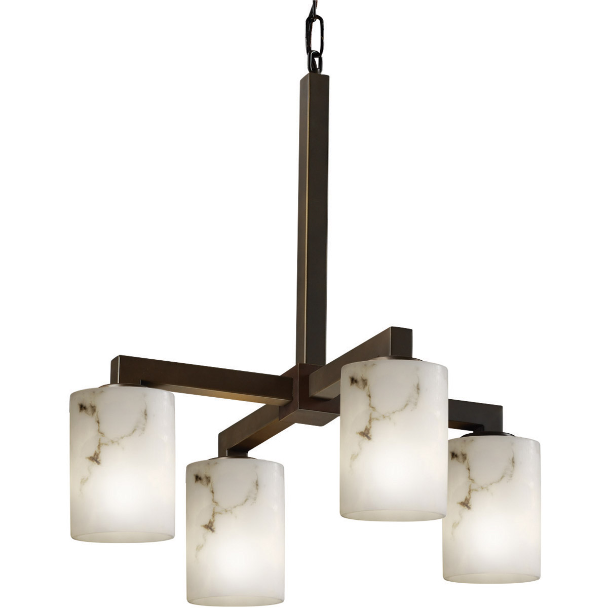 Justice Design FAL-8920-30-DBRZ-LED4-2800 LumenAria 4 Light 21 inch Dark Bronze Chandelier Ceiling Light in 2800 Lm LED, Oval