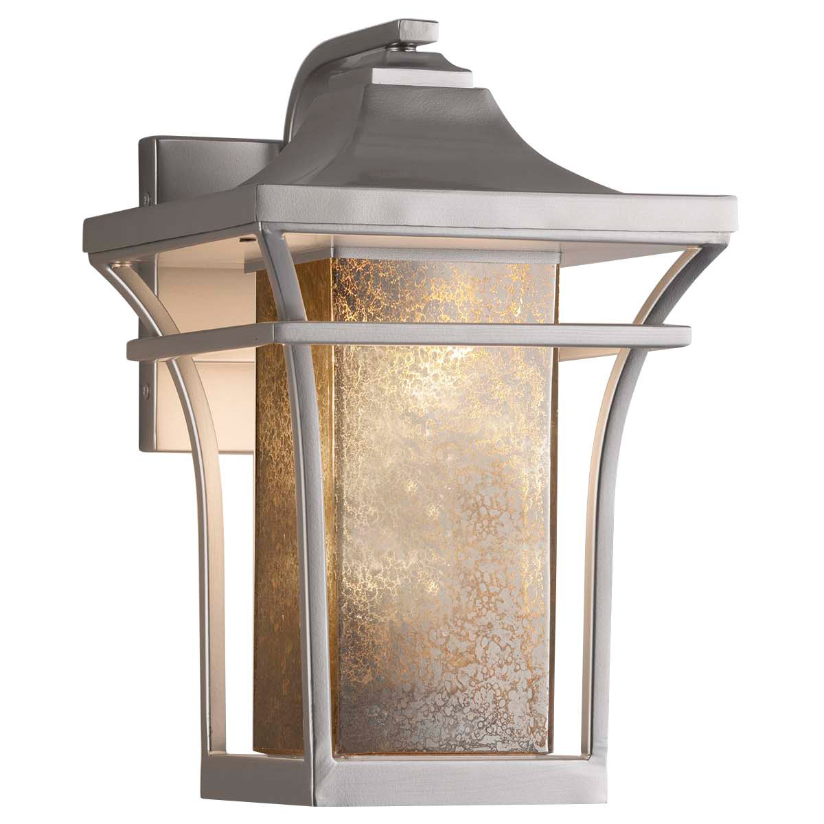 Justice Design FSN-7524W-MROR-NCKL Fusion 1 Light 11 inch Brushed Nickel Wall Sconce Wall Light in Incandescent, Mercury Fusion