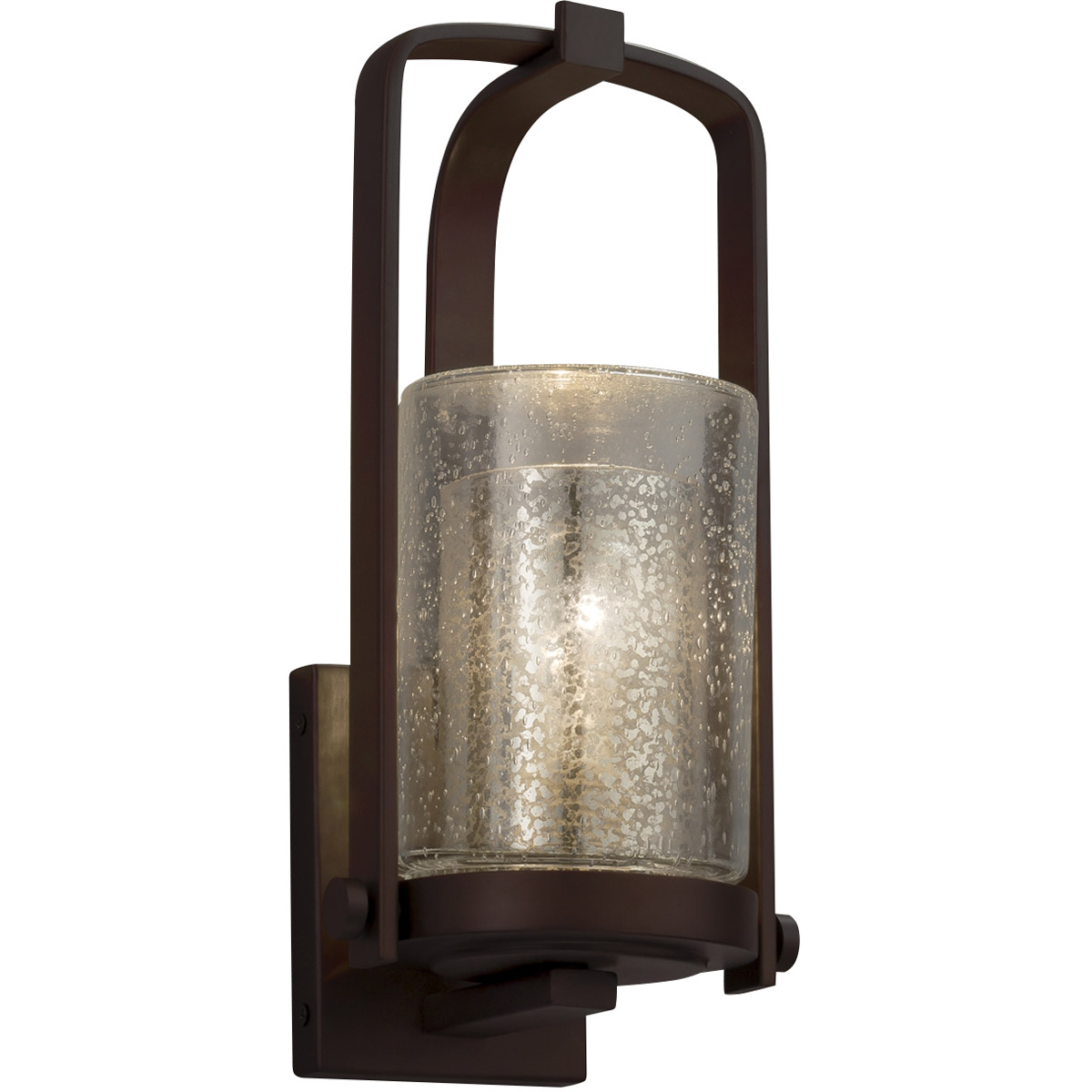 Justice Design FSN-7581W-10-SEED-MBLK Fusion Wall Sconce Wall Light in Matte Black, Incandescent, Seeded Fusion
