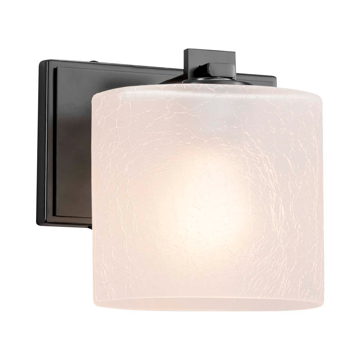 Justice Design FSN-8447-30-CRML-NCKL Fusion 1 Light 7 inch Brushed Nickel ADA Wall Sconce Wall Light in Oval, Incandescent, Caramel Fusion