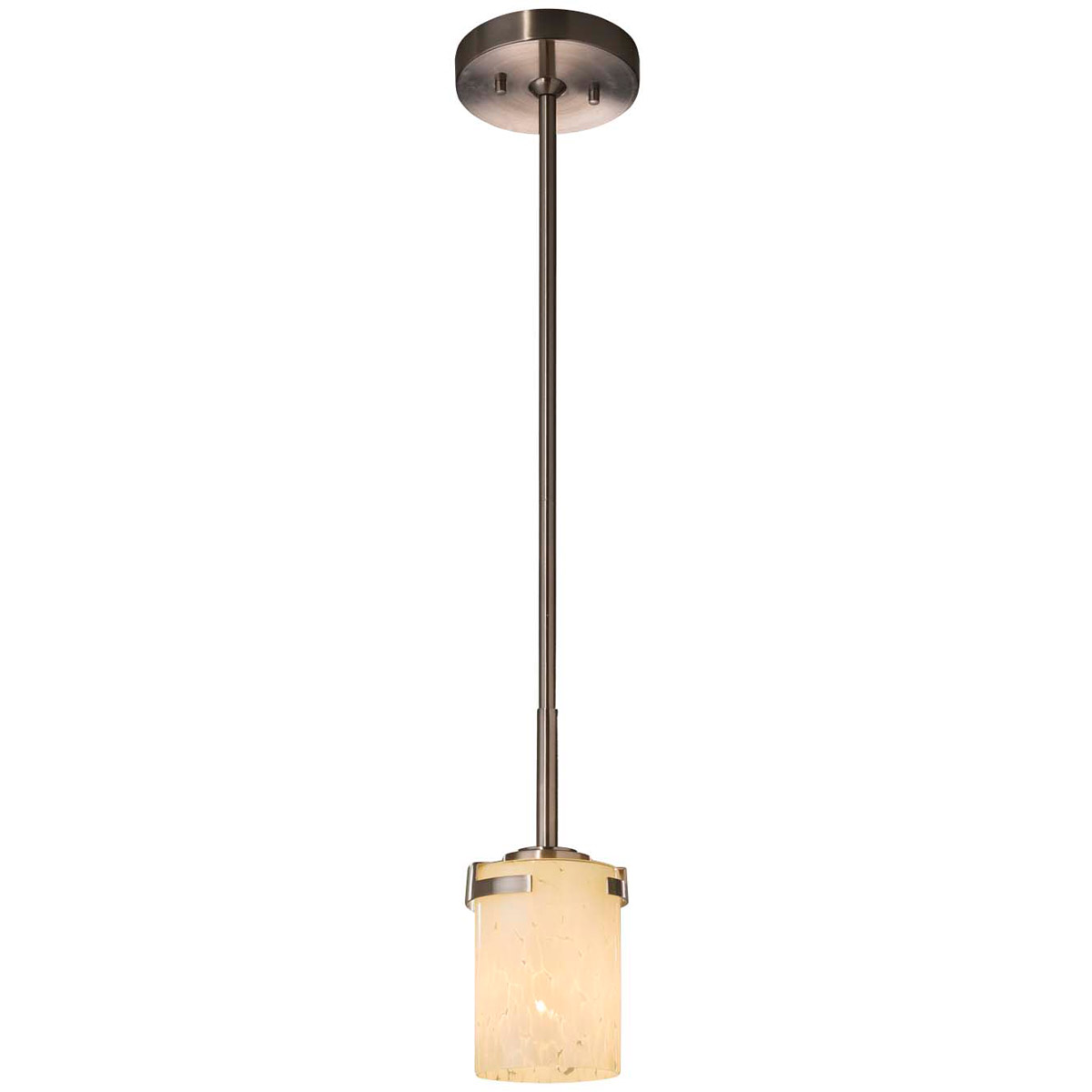 Justice Design FSN-8455-10-OPAL-CROM-LED1-700 Fusion LED 4.5 inch Polished Chrome Pendant Ceiling Light in 700 Lm LED, Opal Fusion