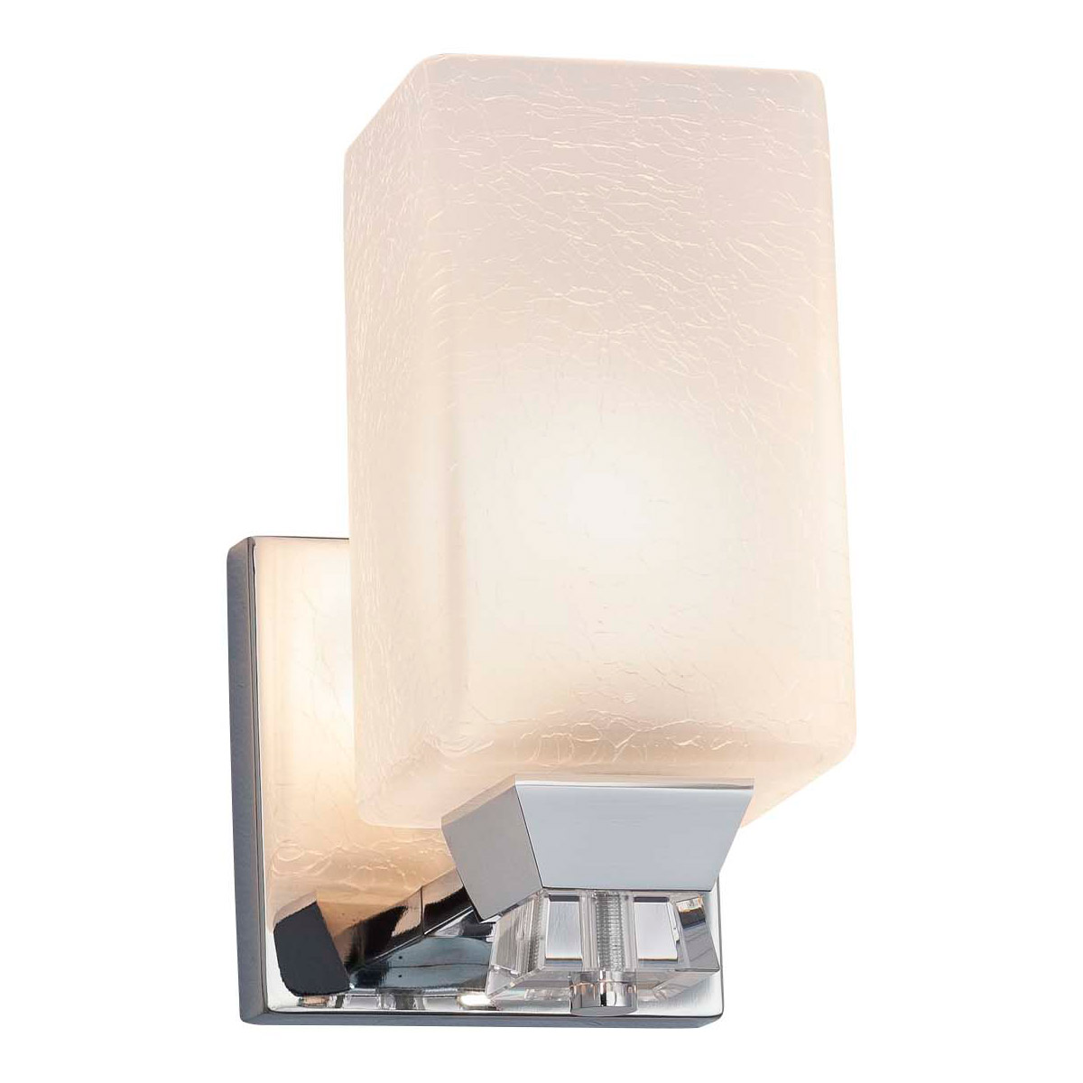 Justice Design FSN-8471-55-SEED-MBLK-LED1-700 Fusion LED 5.5 inch Matte Black Wall Sconce Wall Light in 700 Lm LED, Rectangle, Seeded Fusion