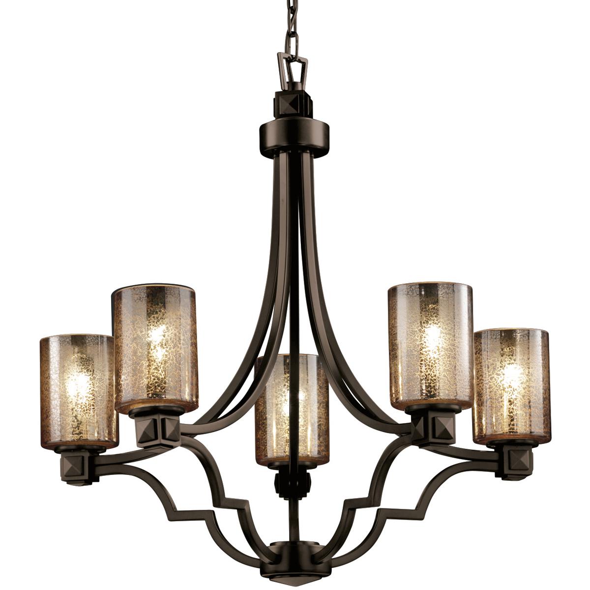 Justice Design FSN-8500-30-OPAL-NCKL-LED5-3500 Fusion LED 28 inch Brushed Nickel Chandelier Ceiling Light in 3500 Lm LED, Oval, Opal Fusion, Argyle