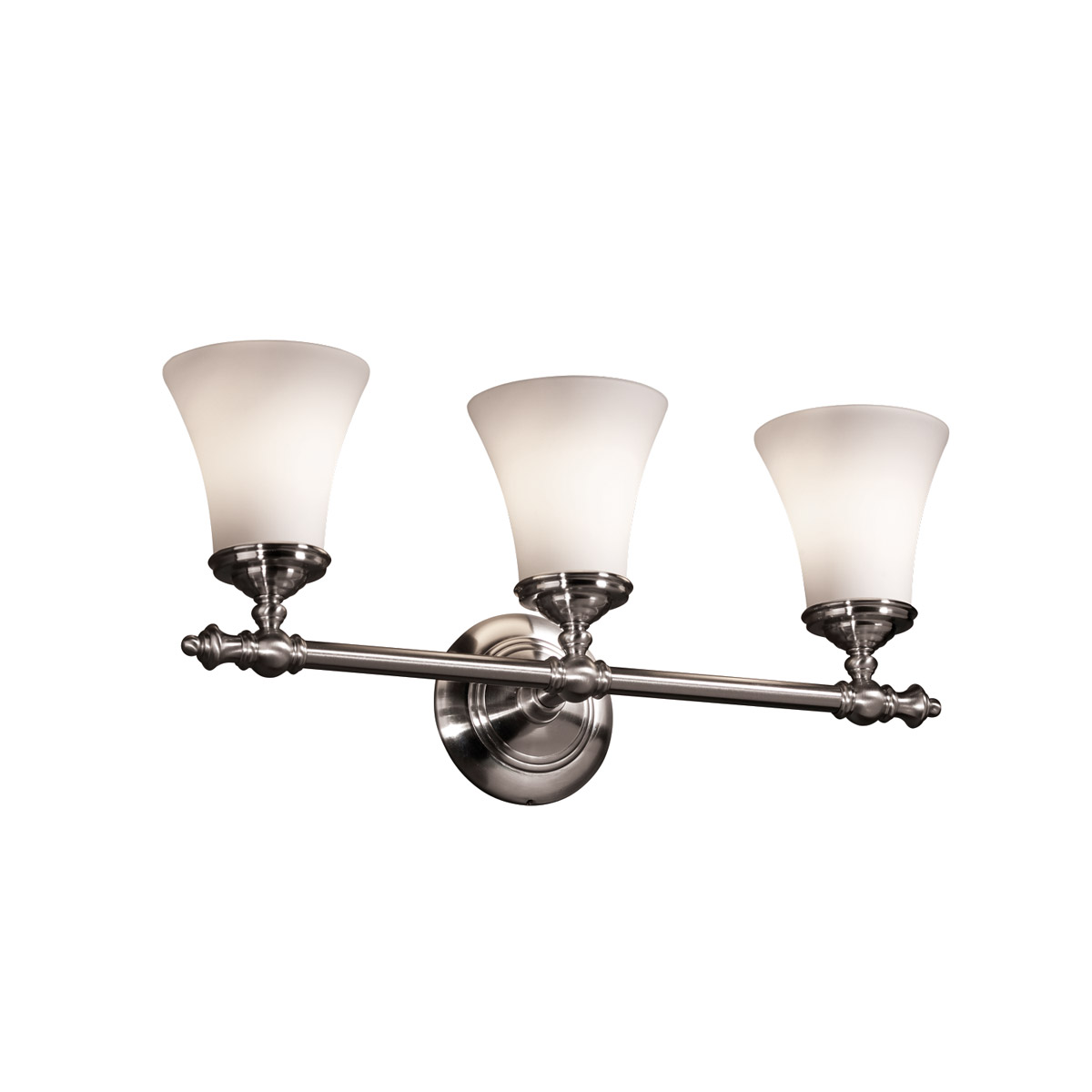 Justice Design FSN-8523-20-OPAL-CROM-LED3-2100 Fusion LED 22.75 inch Polished Chrome Bath Bar Wall Light in 2100 Lm LED, Opal Fusion