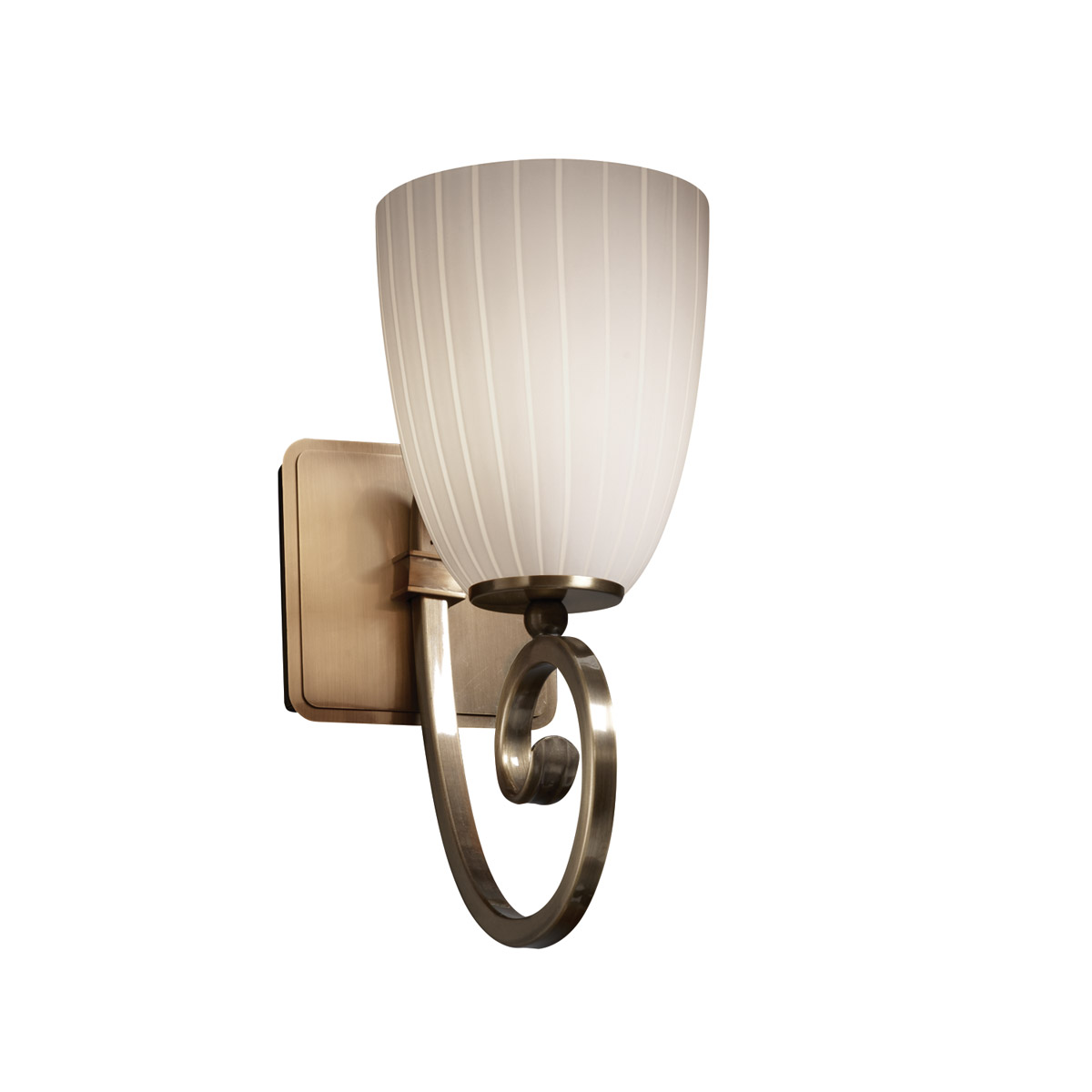 Justice Design FSN-8571-15-SEED-NCKL-LED1-700 Fusion LED 5 inch Brushed Nickel Wall Sconce Wall Light in 700 Lm LED, Square with Flat Rim, Seeded Fusi