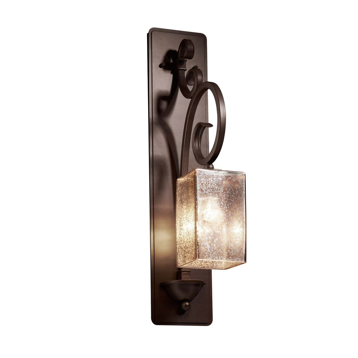 Justice Design FSN-8579-10-CRML-NCKL-LED1-700 Fusion LED 5 inch Brushed Nickel Wall Sconce Wall Light in 700 Lm LED, Cylinder with Flat Rim, Caramel F