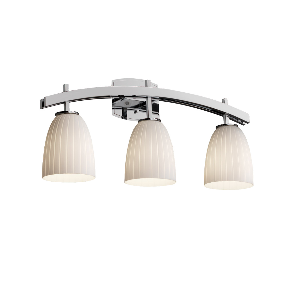Justice Design FSN-8593-10-SEED-DBRZ Fusion 3 Light 25.5 inch Dark Bronze Bath Bar Wall Light in Cylinder with Flat Rim, Incandescent, Seeded Fusion
