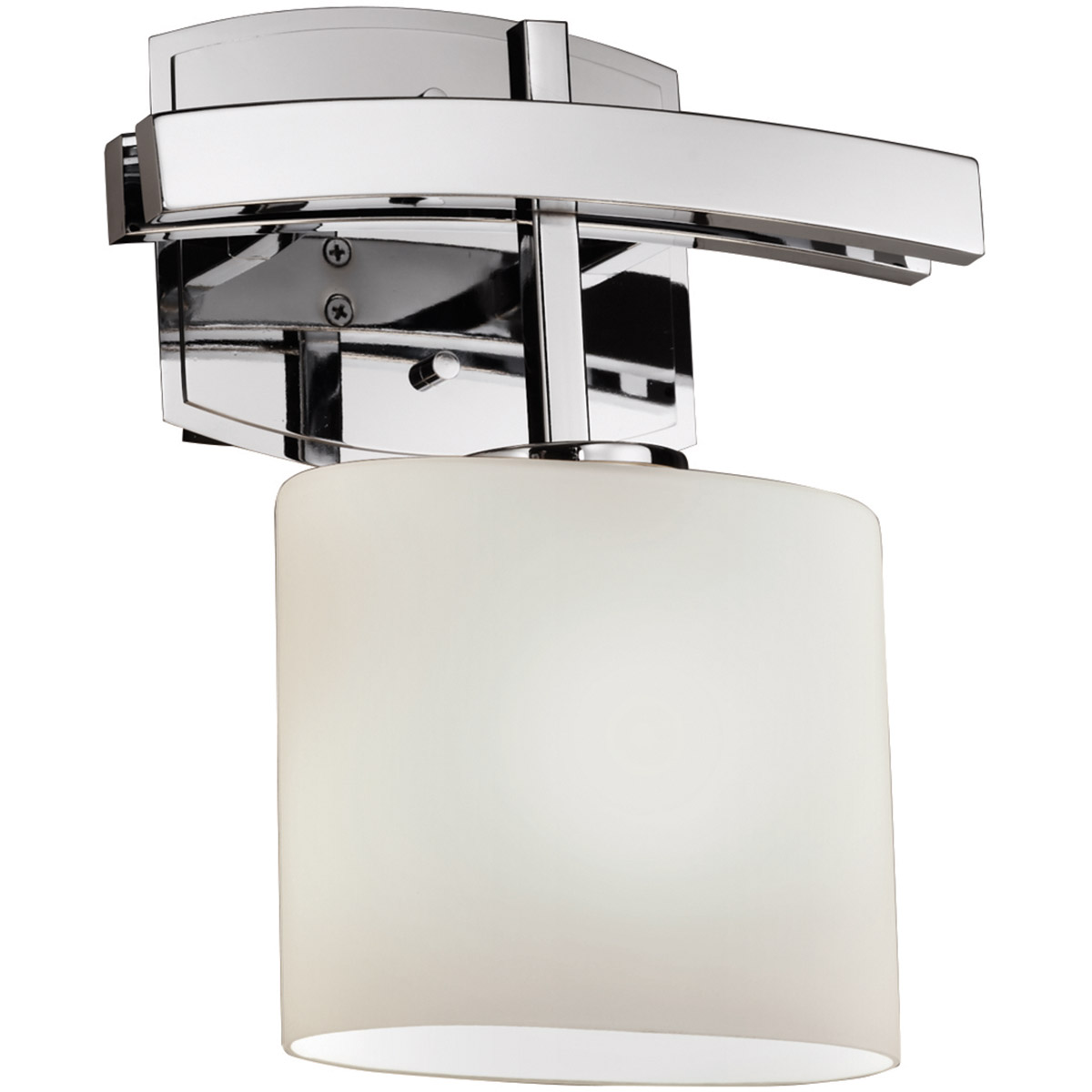 Justice Design FSN-8597-30-OPAL-CROM-LED1-700 Fusion LED 9 inch Polished Chrome ADA Wall Sconce Wall Light in 700 Lm LED, Oval, Opal Fusion, Archway