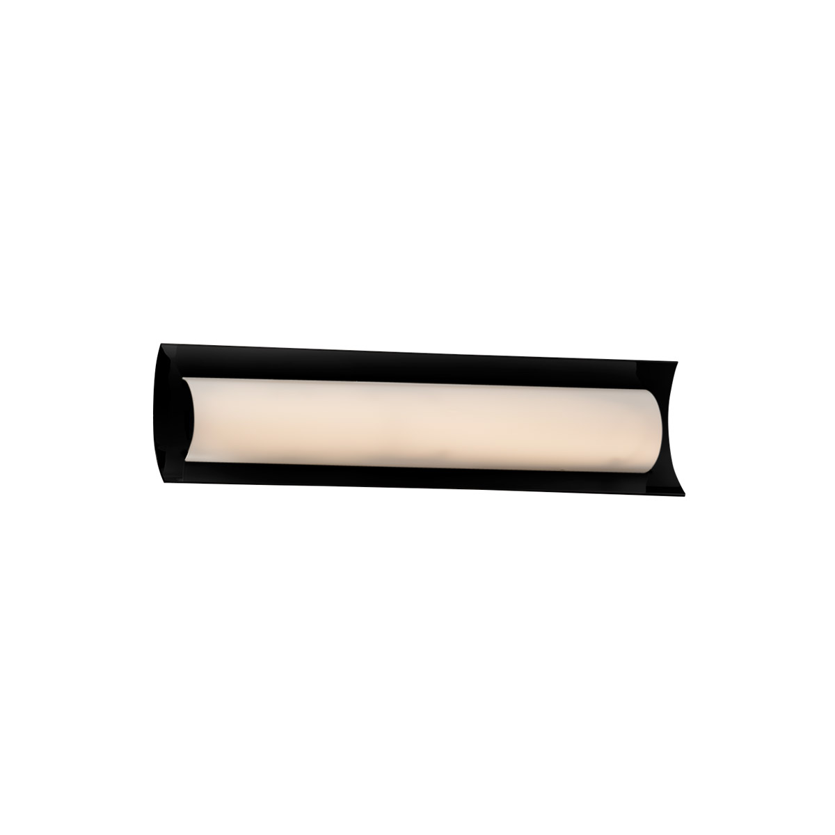 Justice Design FSN-8631-OPAL-MBLK Fusion LED 21.5 inch Matte Black Vanity Light Wall Light in Opal Fusion