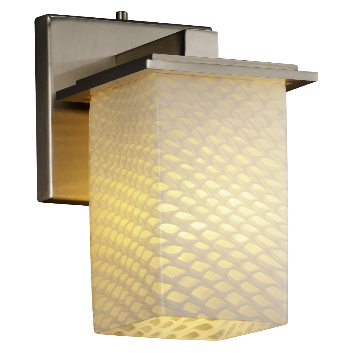 Justice Design FSN-8671-15-WEVE-NCKL-LED1-700 Fusion Wall Sconce Wall Light