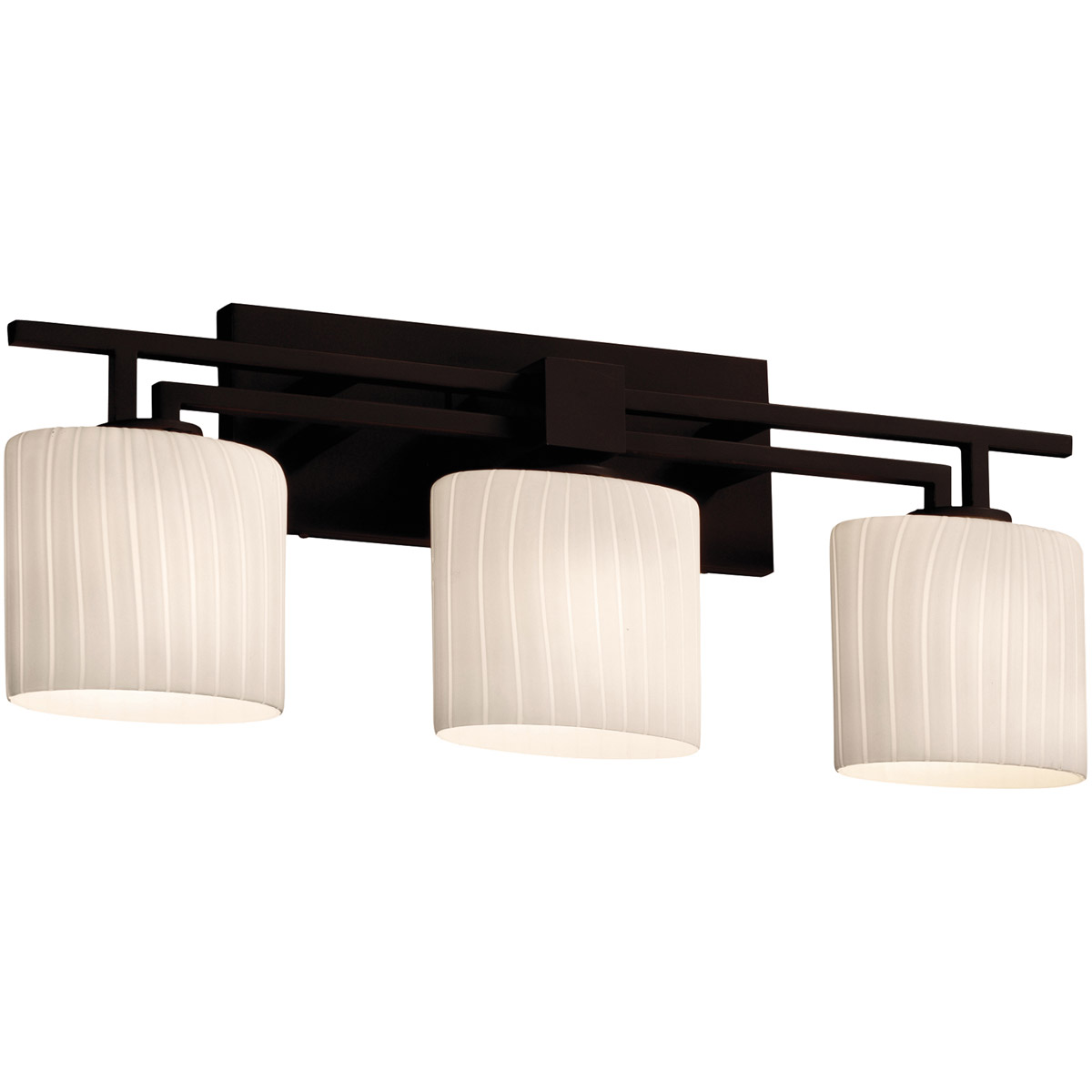 Justice Design FSN-8703-30-RBON-DBRZ-LED3-2100 Fusion LED 26.5 inch Dark Bronze Bath/Vanity Wall Light