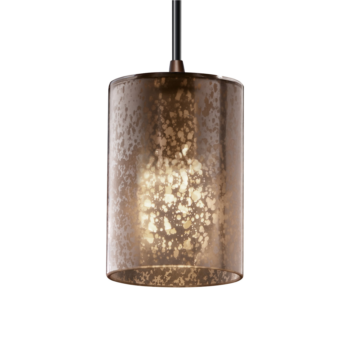 Justice Design FSN-8815-10-CRML-NCKL-LED1-700 Fusion LED 4 inch Brushed Nickel Pendant Ceiling Light in 700 Lm LED, White Cord, Cylinder with Flat Rim