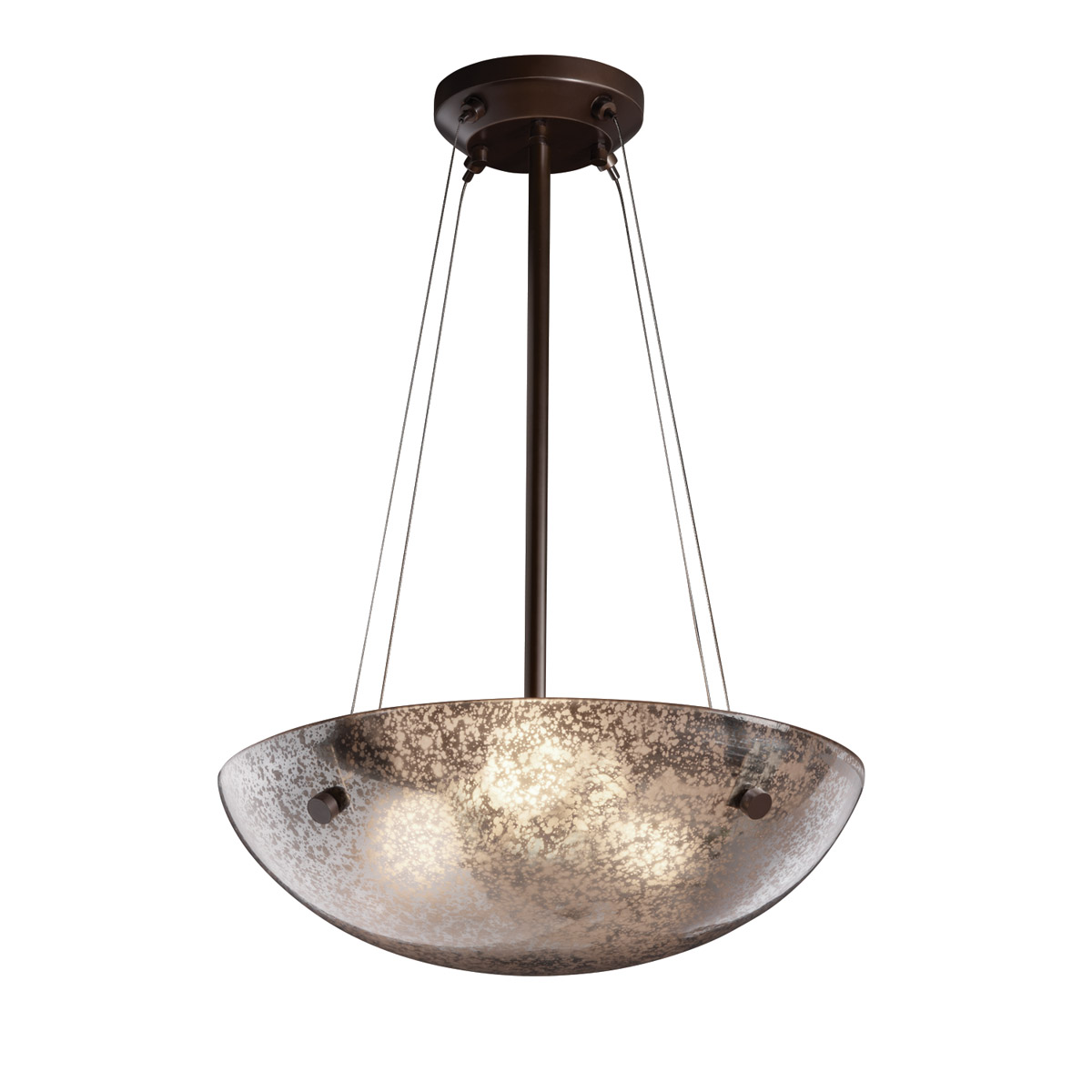 Justice Design FSN-9661-35-OPAL-NCKL-F6-LED3-3000 Fusion 3 Light 18 inch Brushed Nickel Pendant Ceiling Light in 3000 Lm LED, Concentric Circles, Opal