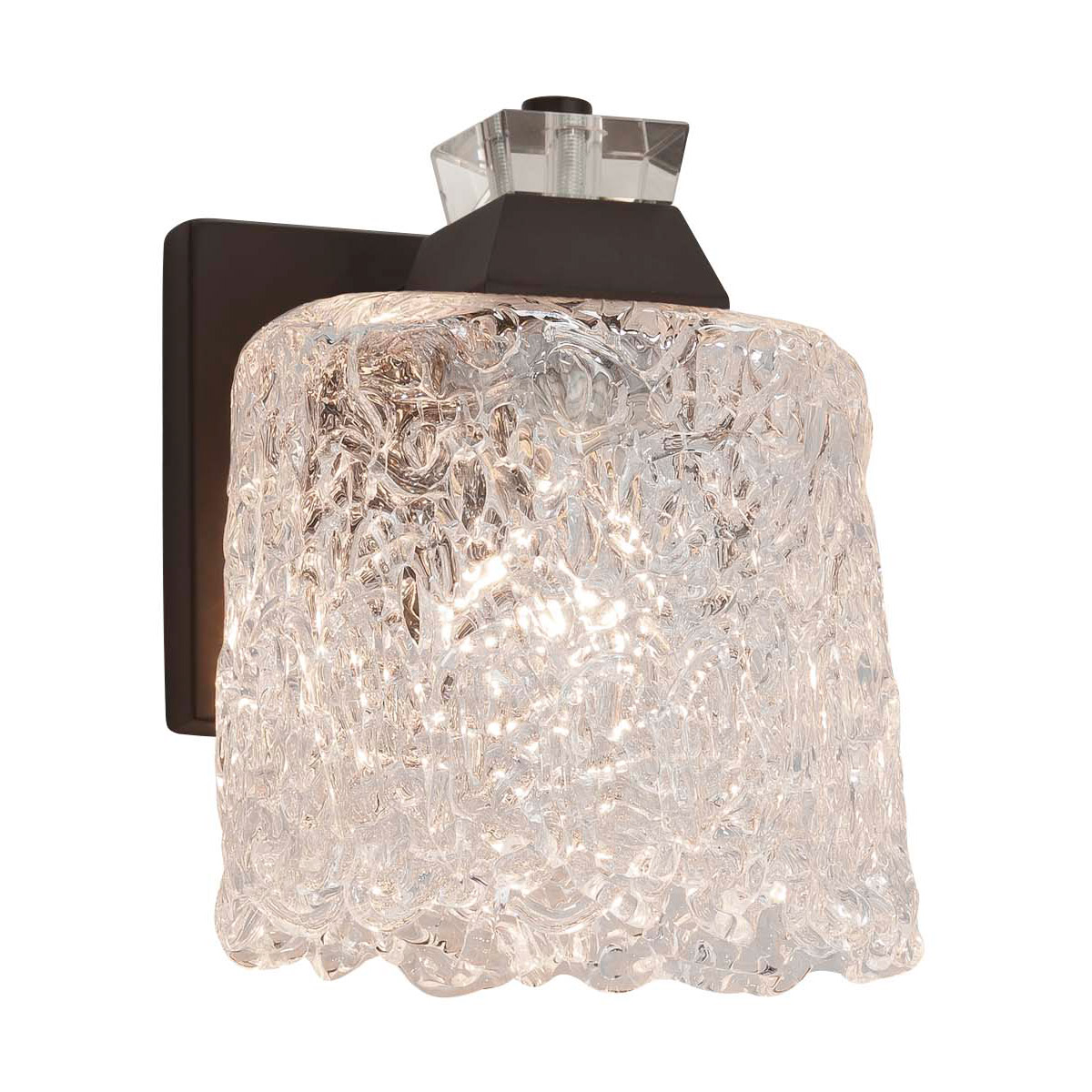 Justice Design GLA-8471-30-LACE-DBRZ-LED1-700 Veneto Luce LED 6.5 inch Dark Bronze Wall Sconce Wall Light in 700 Lm LED, Lace (Veneto Luce), Oval