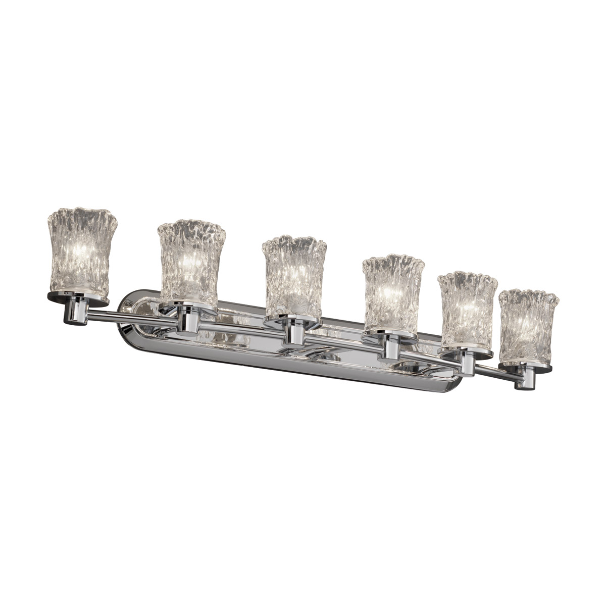 Justice Design GLA-8516-16-WHTW-NCKL-LED6-4200 Veneto Luce LED 43.75 inch Brushed Nickel Bath Bar Wall Light in 4200 Lm LED, Whitewash (Veneto Luce),
