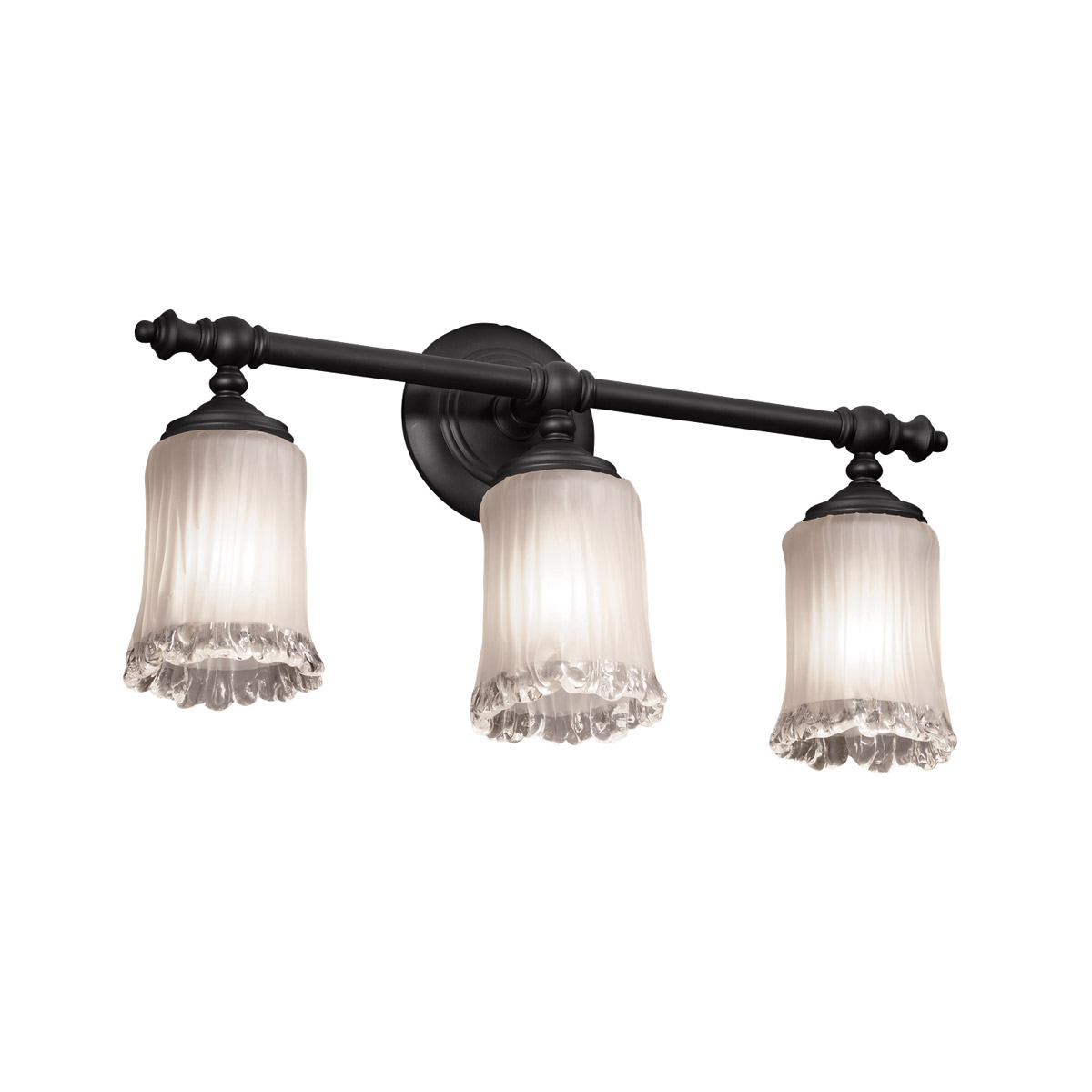 Justice Design GLA-8523-20-LACE-NCKL-LED3-2100 Veneto Luce LED 22.75 inch Brushed Nickel Bath Bar Wall Light in 2100 Lm LED, Lace (Veneto Luce), Round