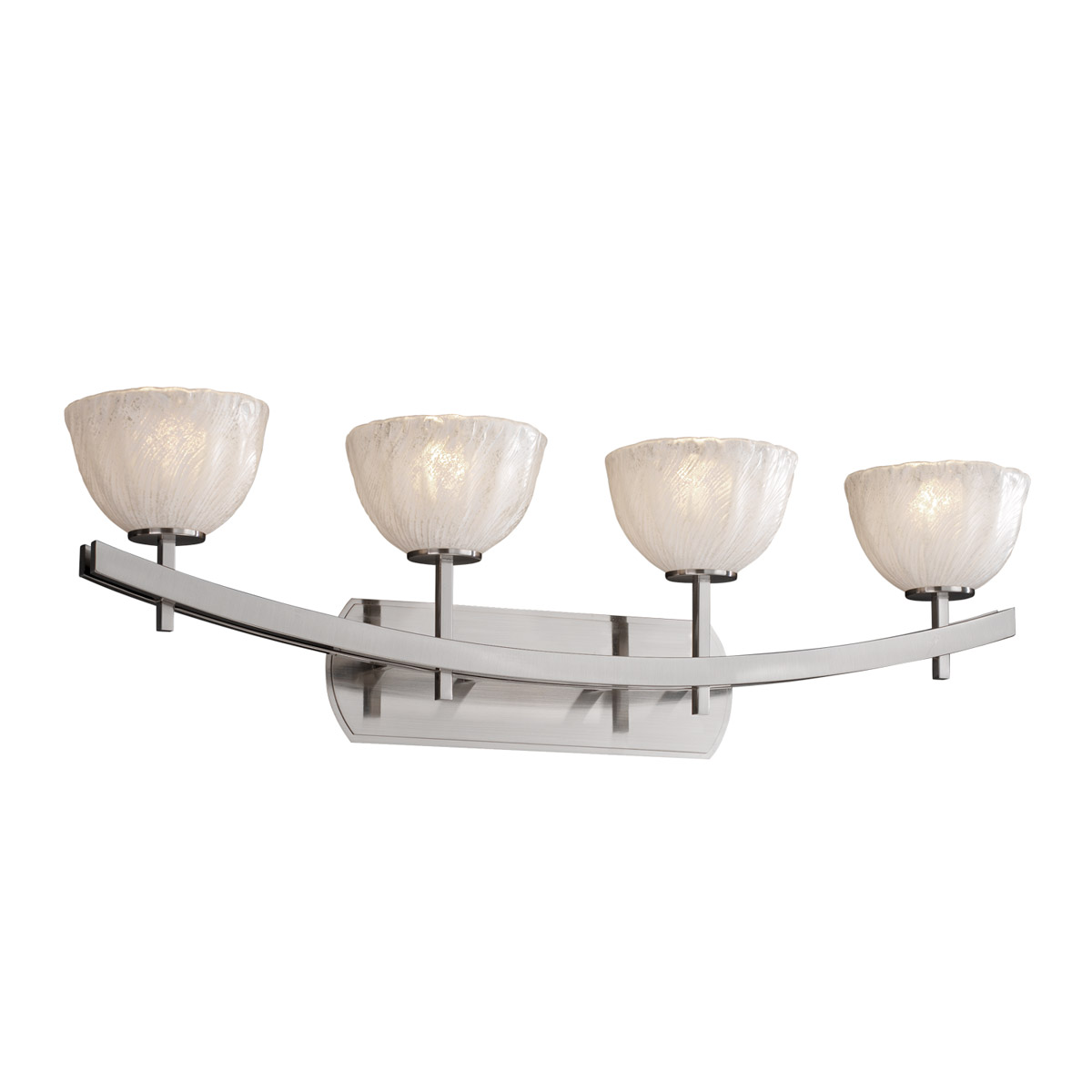 Justice Design GLA-8594-16-WTFR-DBRZ-LED4-2800 Veneto Luce LED 35.5 inch Dark Bronze Bath Bar Wall Light in 2800 Lm LED, White Frosted (Veneto Luce),