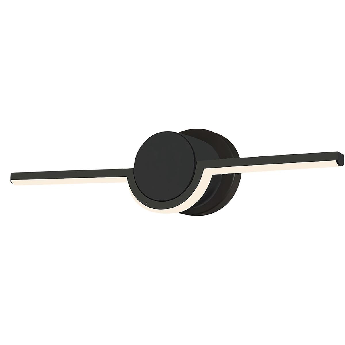 Justice Design NSH-9081-MBLK Semicirculo 1 Light 16 inch Matte Black Bath Vanity Light Wall Light