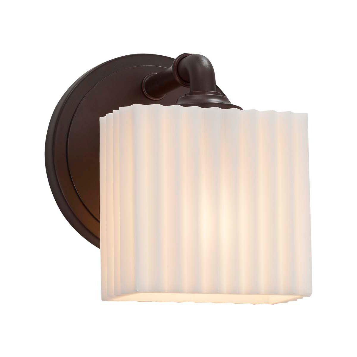 Justice Design PNA-8467-55-WFAL-DBRZ-LED1-700 Porcelina Wall Sconce Wall Light in 700 Lm LED, Dark Bronze, Waterfall