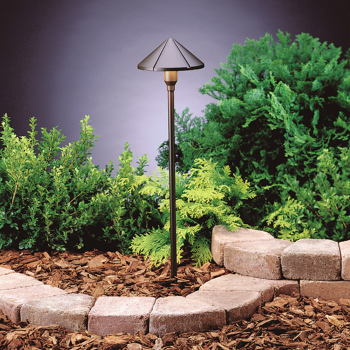 Kichler 15826AZT30R Independence 12 3.00 watt Textured Architectural Bronze Landscape 12V LED Path/Spread in 3000K