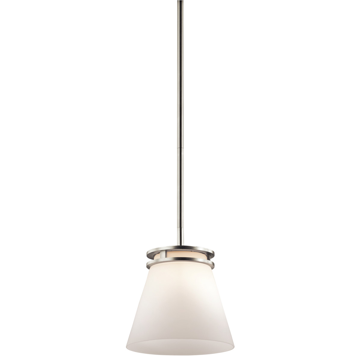 Kichler 1687NI Hendrik 1 Light 8 inch Brushed Nickel Mini Pendant Ceiling Light