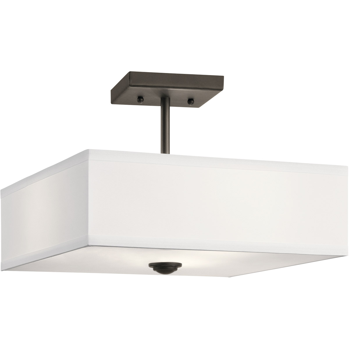 Kichler 43691OZ Shailene 3 Light 14 inch Olde Bronze Semi Flush Light Ceiling Light