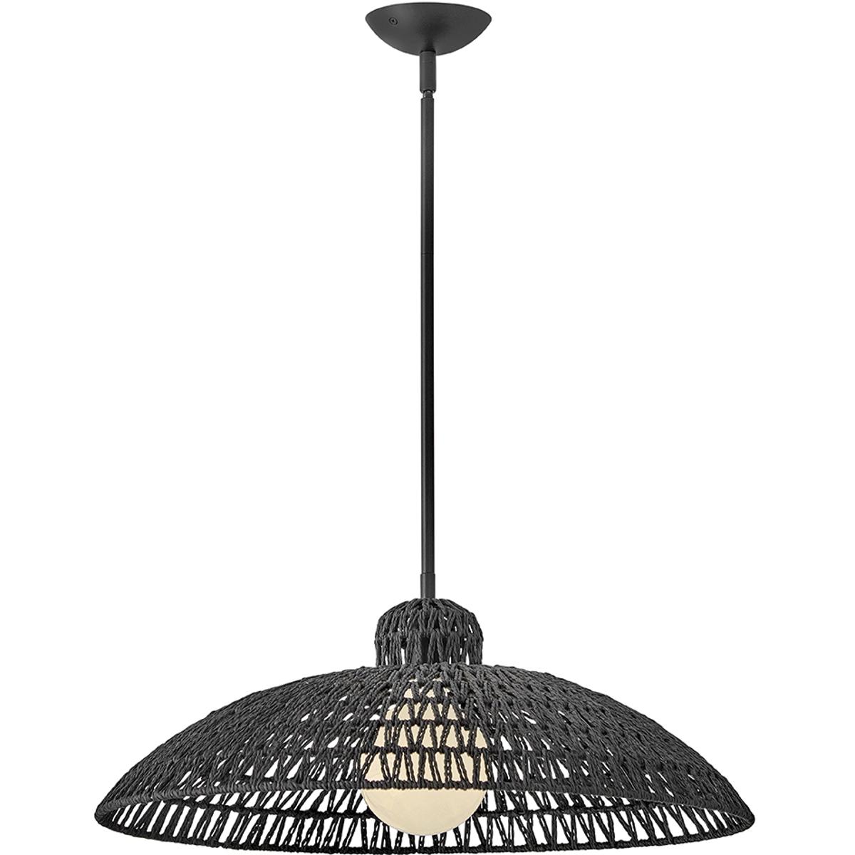 Lark 84337BK Pismo 1 Light 24 inch Black Pendant Ceiling Light, Large