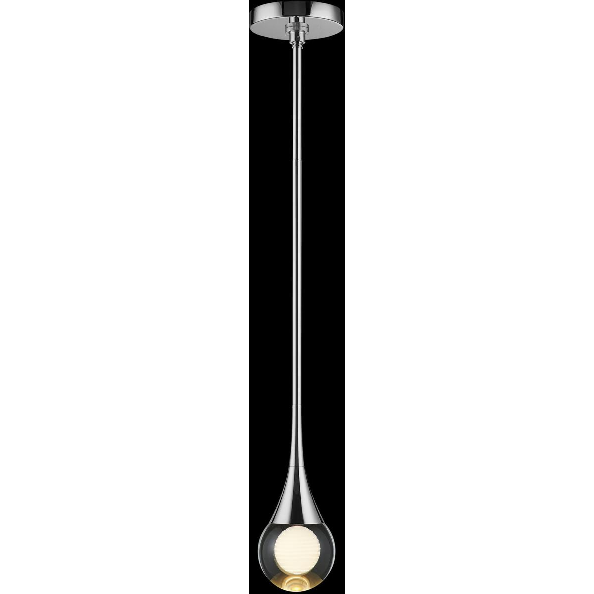 Lite Source LS-19185PN Luna IV 1 Light 4.75 inch Nickel Pendant Ceiling Light