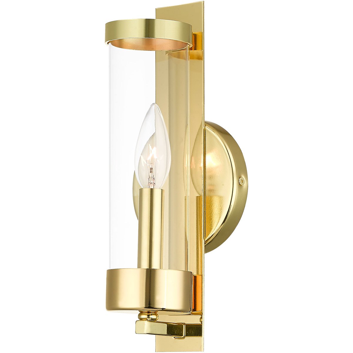 Livex Lighting 10141-02 Castleton 1 Light 4.75 inch Polished Brass ADA ADA Single Sconce Wall Light