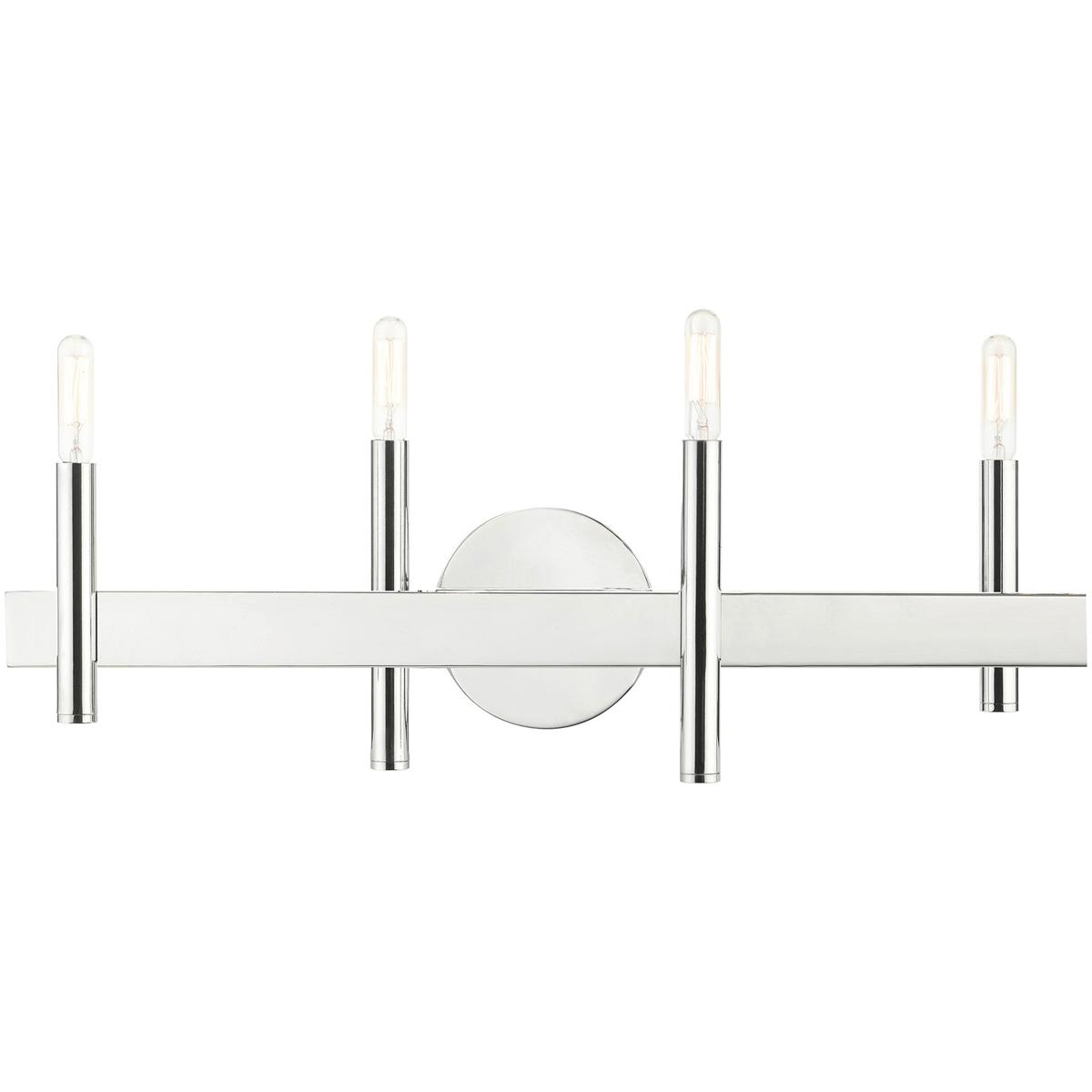 Livex Lighting 15584-05 Denmark 4 Light 23.5 inch Polished Chrome Vanity Sconce Wall Light