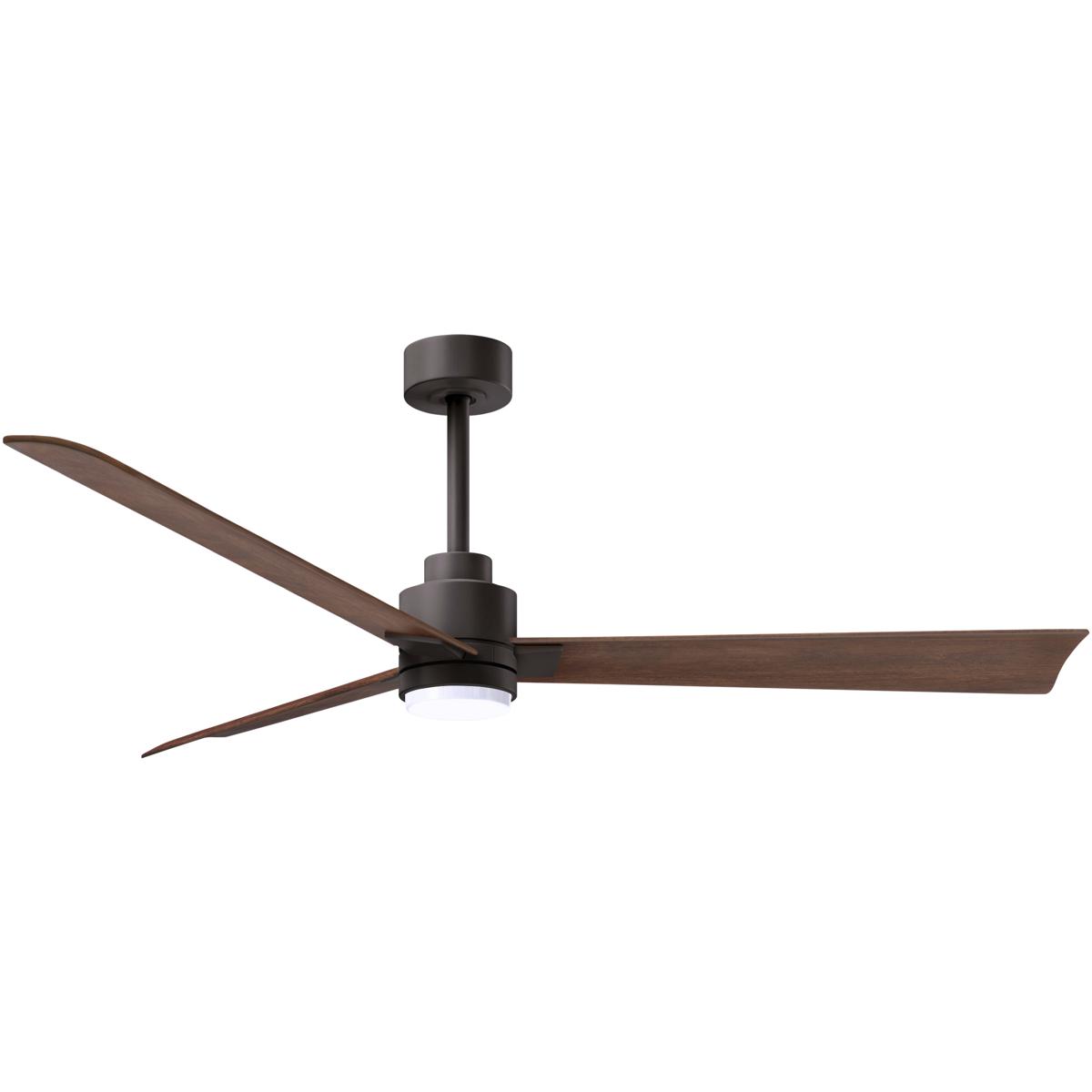 Matthews Fan Co AKLK-TB-WN-56 Atlas Alessandra - LK 56 inch Textured Bronze with Walnut Tone Blades Transitional Ceiling Fan