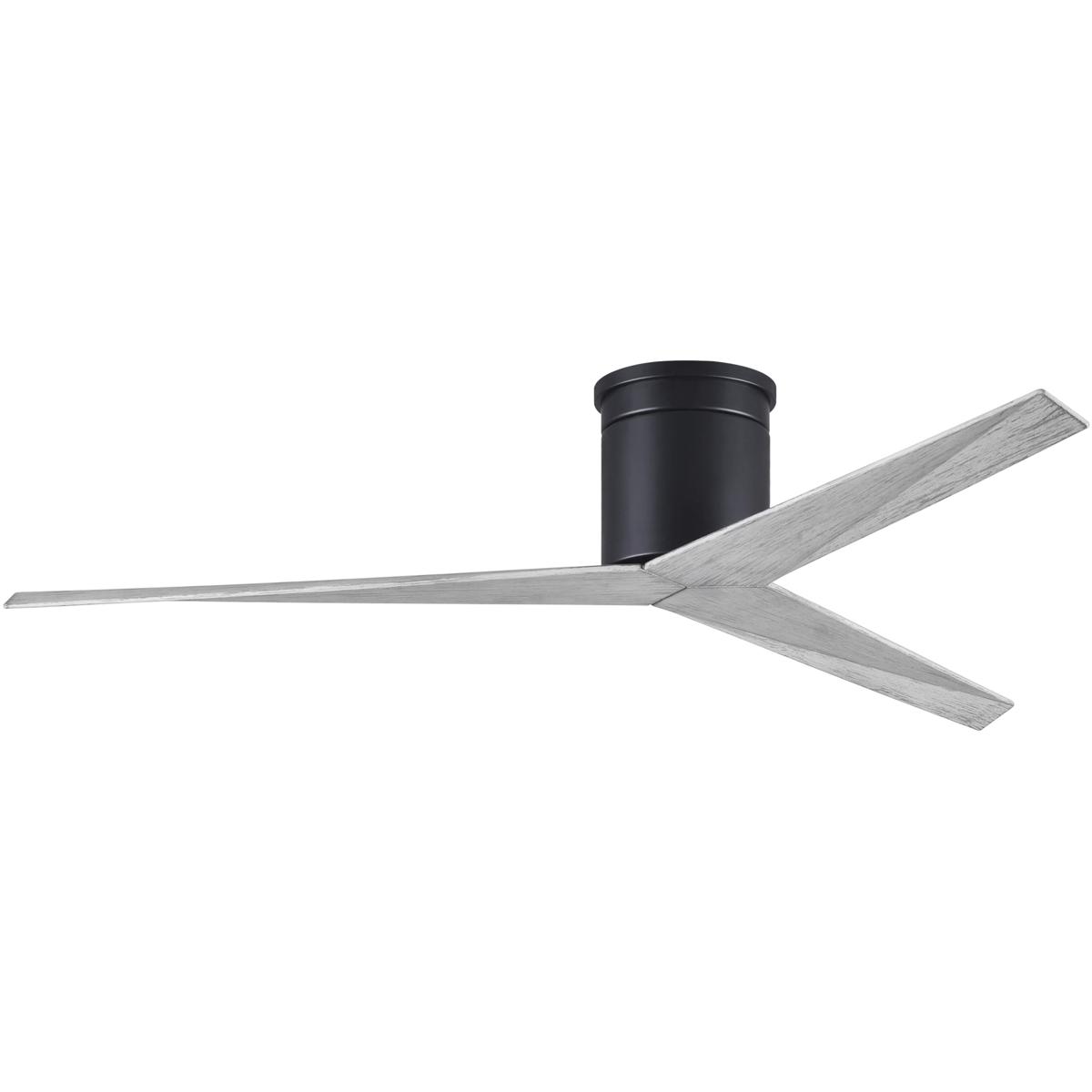 Matthews Fan Co EKH-BK-BW Atlas Eliza-H 56 inch Matte Black with Barn Wood Tone Blades Flush Mount Ceiling Fan