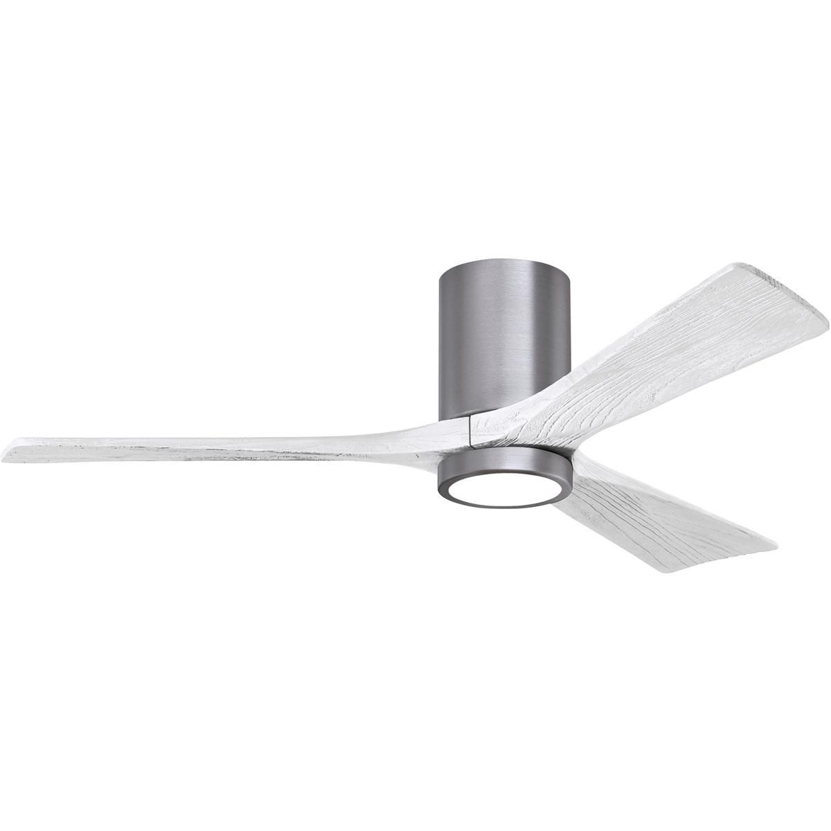 Matthews Fan Co IR3HLK-BP-MWH-52 Atlas Irene-3HLK 52 inch Brushed Pewter with Matte White Blades Flush Mount Paddle Fan