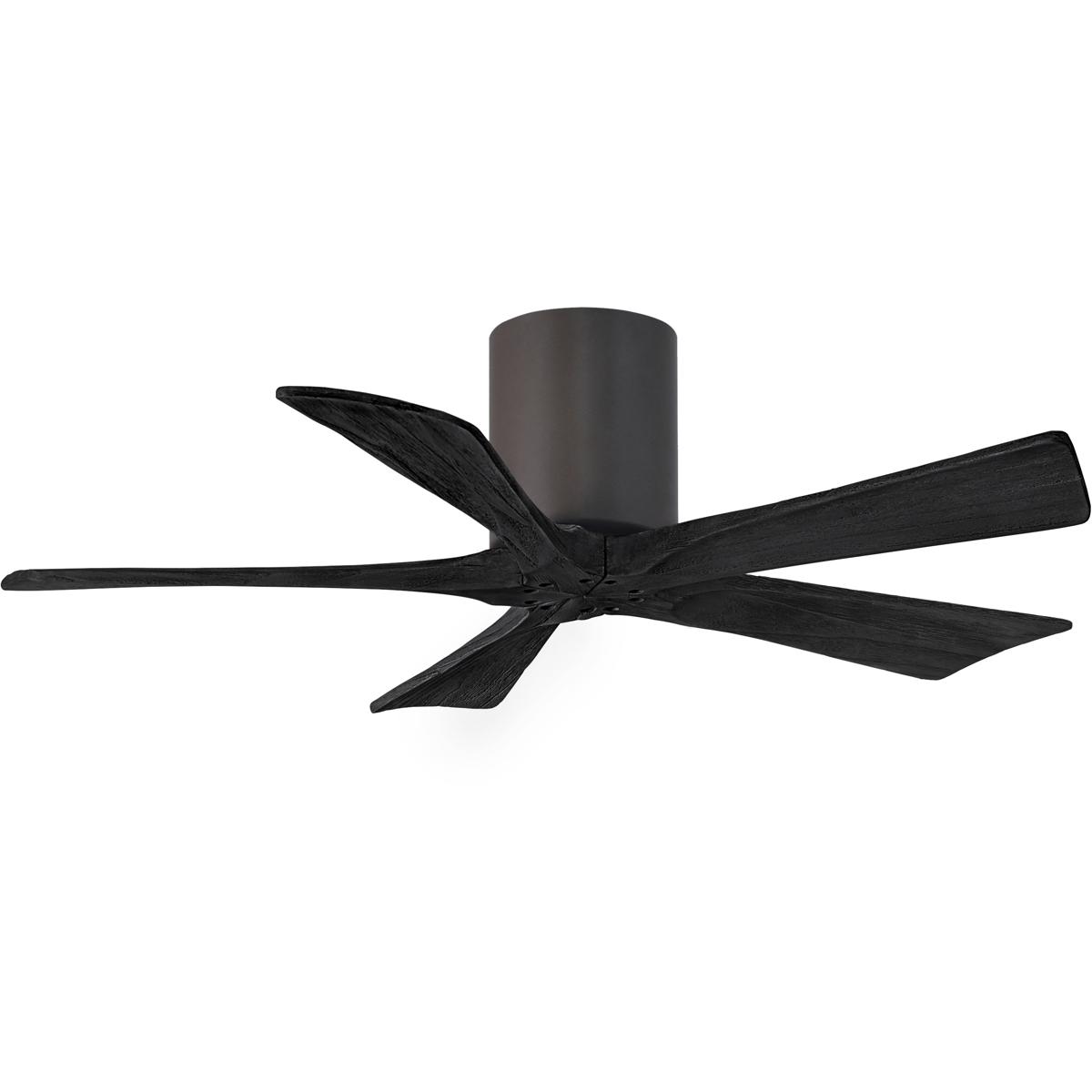 Matthews Fan Co IR5H-TB-BK-42 Atlas Irene-5H 42 inch Textured Bronze with Matte Black Blades Flush Mount Paddle Fan