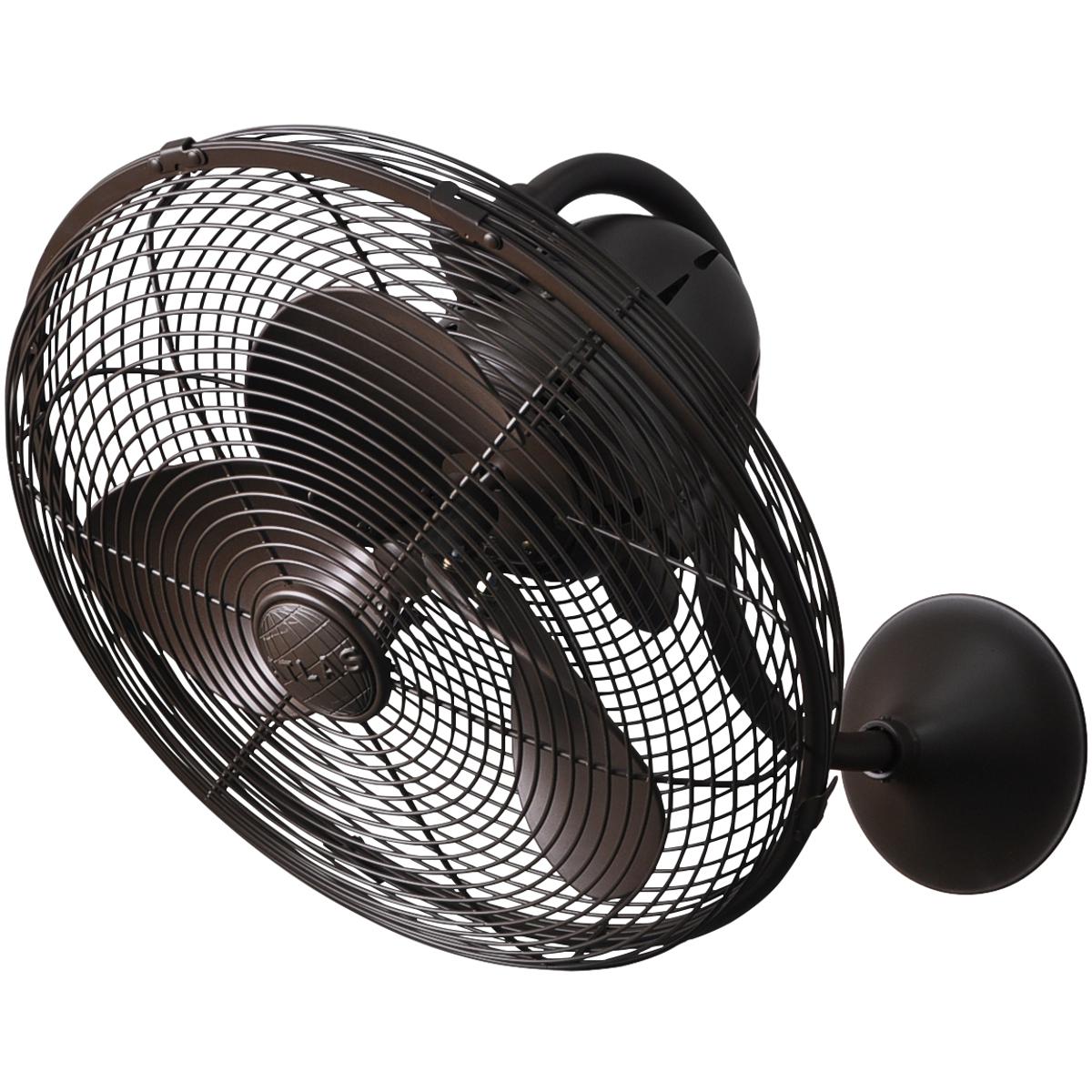 Matthews Fan Co LL-TB Atlas Laura 19.5 inch Textured Bronze Oscillating Wall Fan