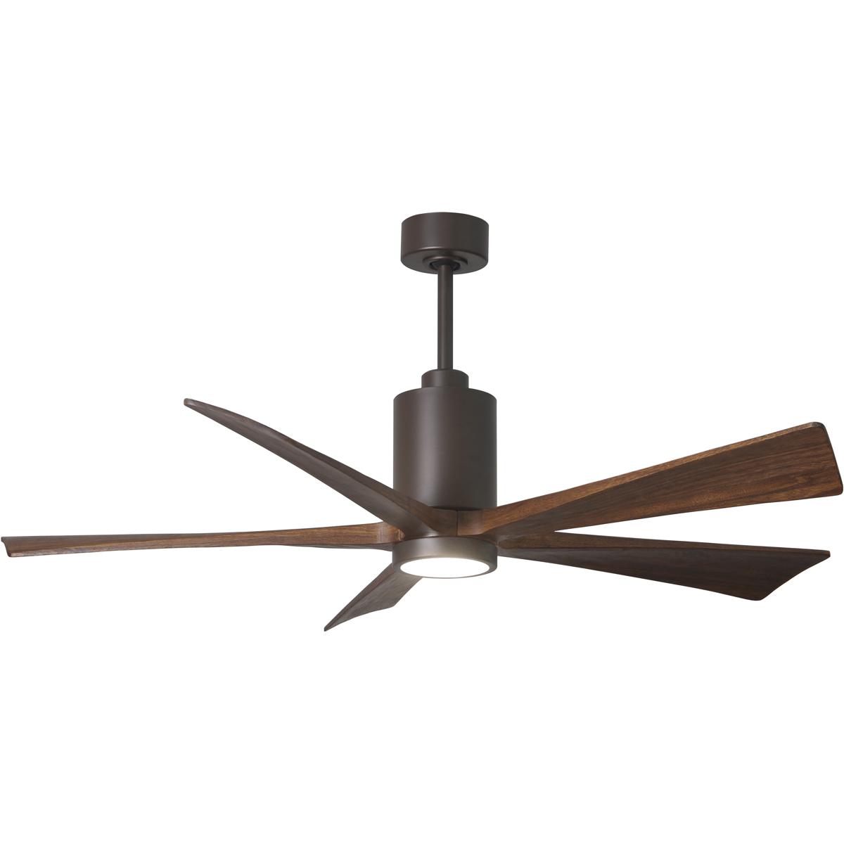 Matthews Fan Co PA5-TB-WA-60 Atlas Patricia-5 60 inch Textured Bronze with Walnut Tone Blades Ceiling Fan
