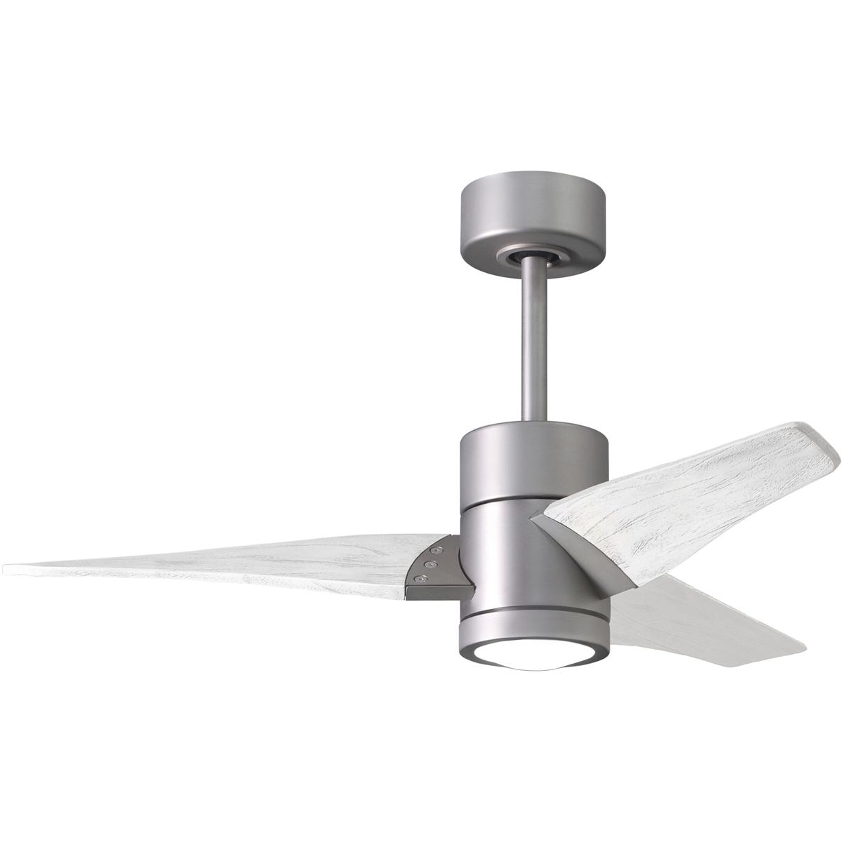Matthews Fan Co SJ-BN-MWH-42 Atlas Super Janet 42 inch Brushed Nickel with Matte White Blades Ceiling Fan
