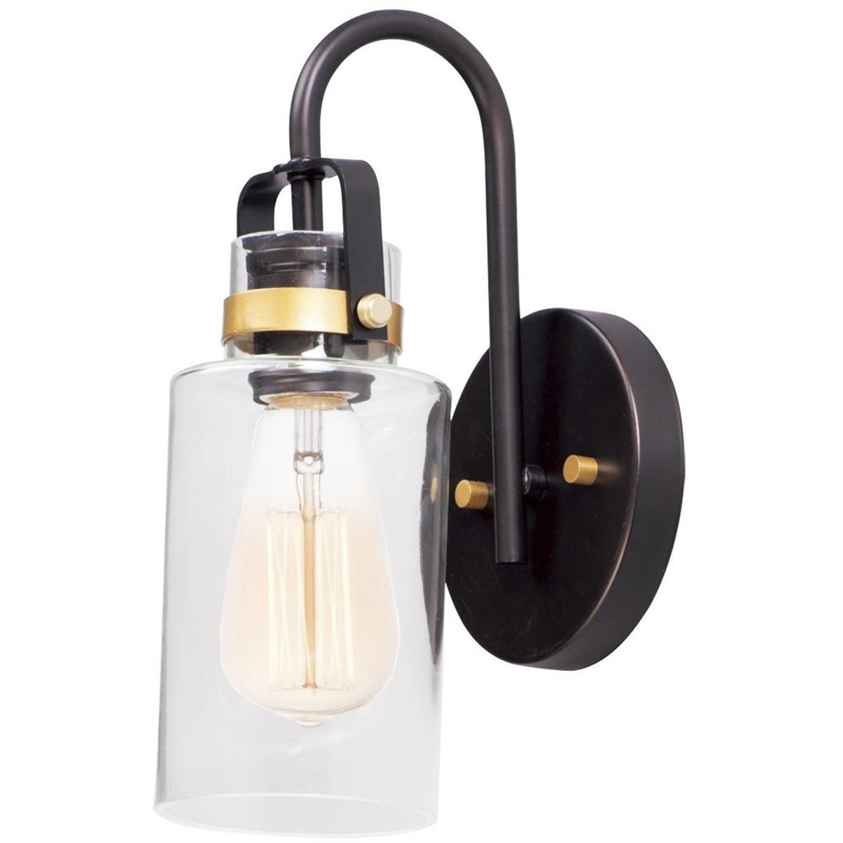 Maxim Lighting 30170CLBZGLD Magnolia 1 Light 5 inch Bronze and Gold Wall Sconce Wall Light