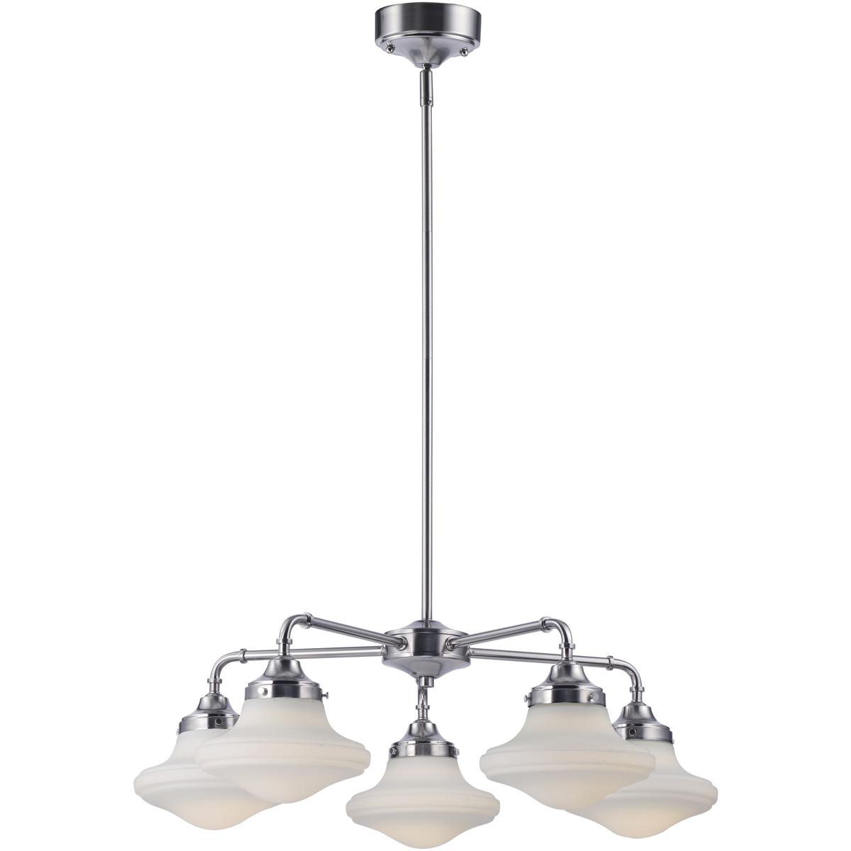 Maxim Lighting 30245SWSN New School LED 28 inch Satin Nickel Down Light Chandelier Ceiling Light