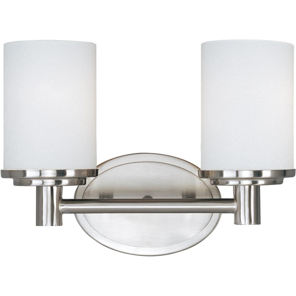 Maxim Lighting 9052SWSN Cylinder 2 Light 12.5 inch Satin Nickel Bath Vanity Wall Light